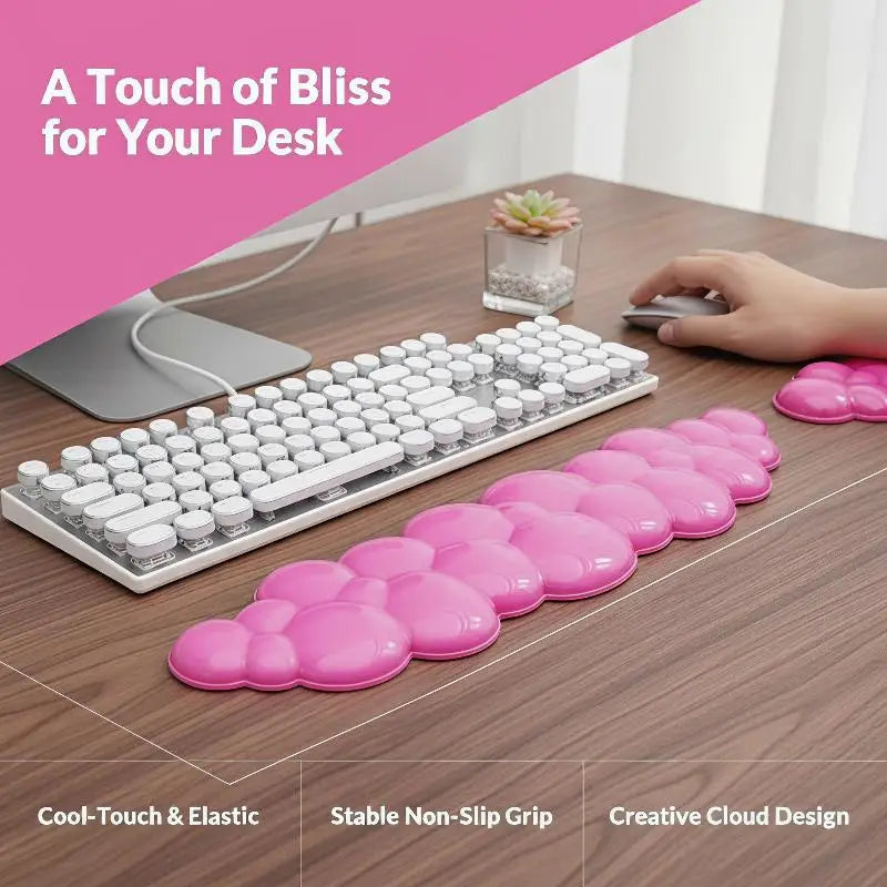Cloud Silicone Wrist Rest for Keyboard & Mouse – Ergonomic Silicone Wrist Rest Babs