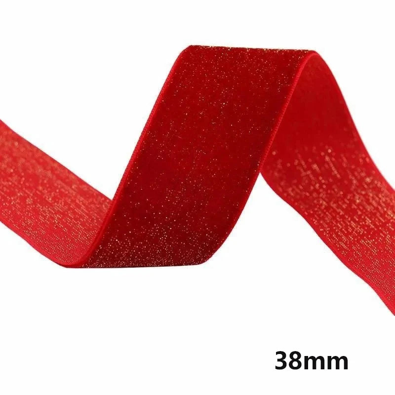 5m Red Silk Ribbon for Christmas, Gift Wrapping & DIY Crafts Decorative Craft Ribbon Babs 38mm 5m