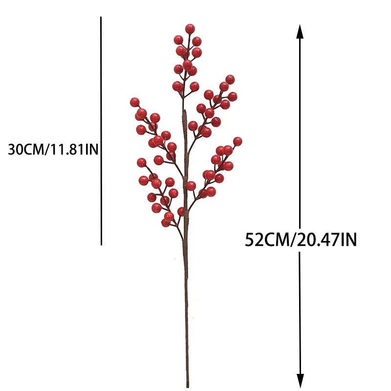 Artificial Red Berry Branches – Christmas & Wedding Decor Artificial Berry Branches Babs 52CM
