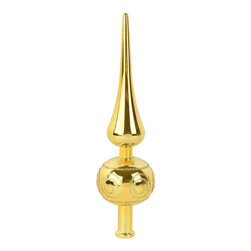 23cm Christmas Tree Topper – Red, Gold & Silver Star Ornament Christmas Tree Topper Babs Gold