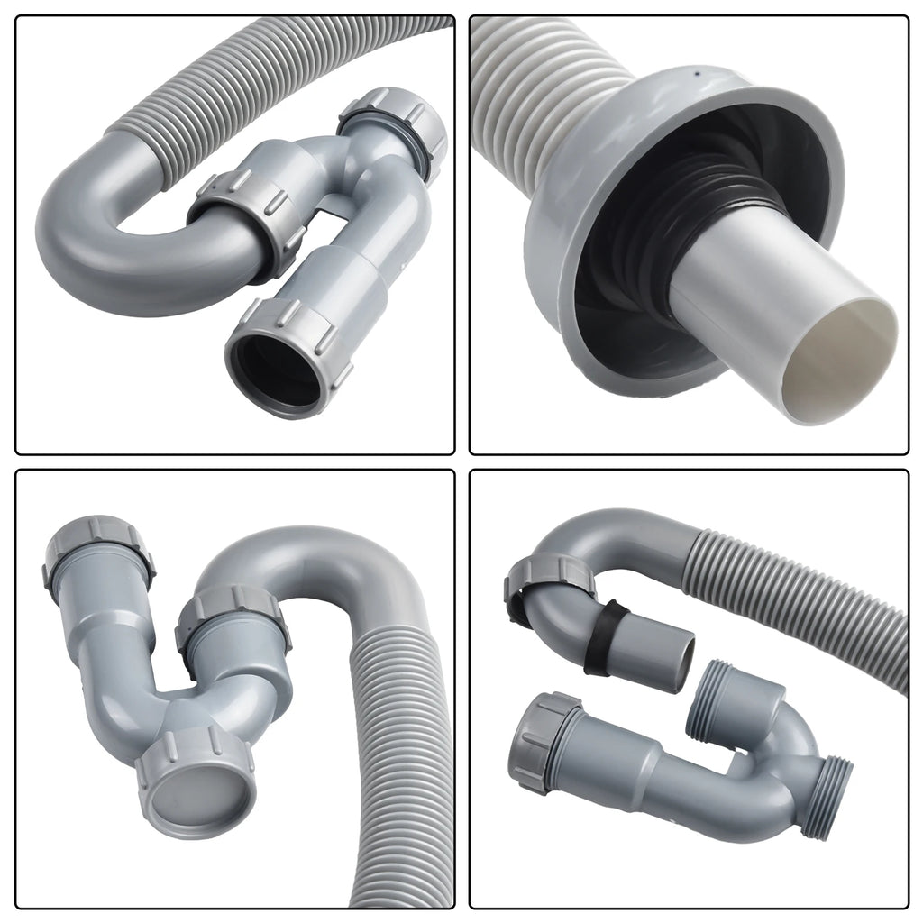 Flexible U-Shaped Drain Pipe for Kitchen & Bathroom Sink Sink Drain Pipe Babs