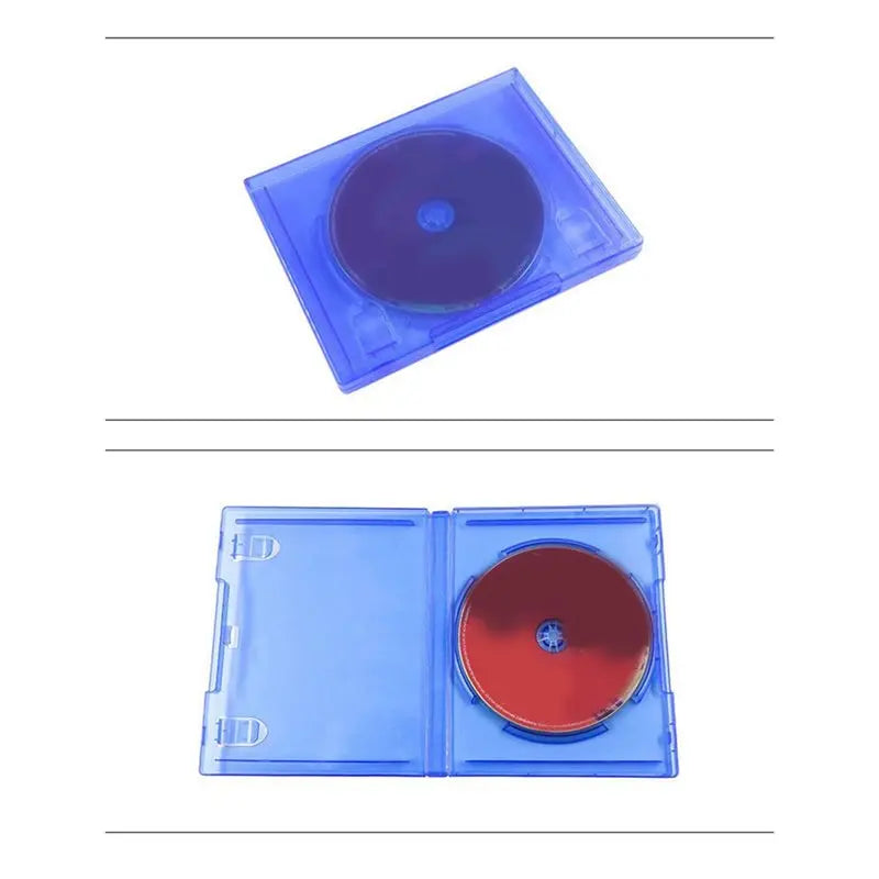 PS5 Game Disc Storage Cases – Clear Blue, 5-Pack | DVD Box Game Disc Cases Babs