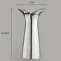 Modern Nordic Ceramic Vase – Silver Luxury Table Decoration Decorative Ceramic Vase Babs 3S-12X10X21.5CM