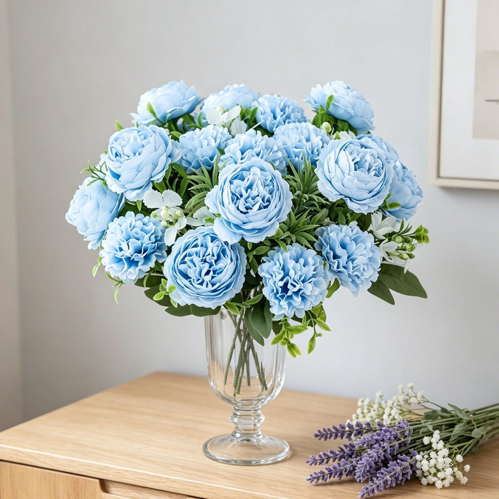 Artificial Silk Peony & Chrysanthemum Bouquet | Wedding Décor Artificial Flower Bouquet Babs