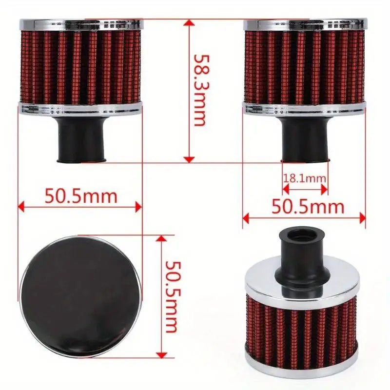Universal 12mm Motorcycle Air Filter – High Flow Breather Motorcycle Air Filter Babs