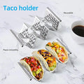 Stainless Steel Taco Holder Stand | Wave Tray Rack for 3 Tacos Taco Holder Stand Babs Default Title