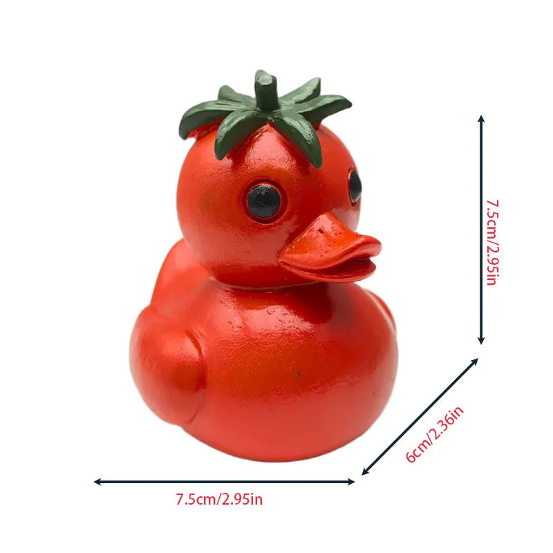 Cute Vegetable Duck Resin Figurine – Desktop & Home Decor Gift Resin Desk Figurine Babs C