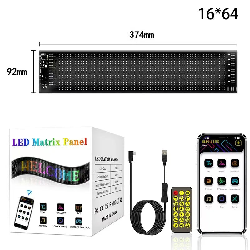 Demon Eye Bluetooth LED Flexible Screen Car Truck Light Display LED Car Display Screen Babs 2