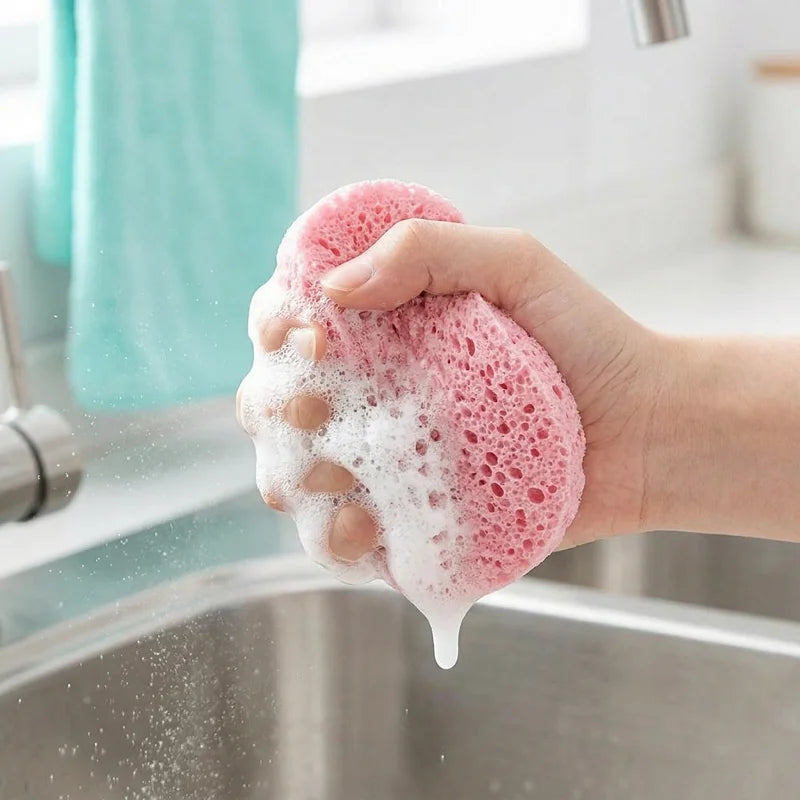 High-Density Round Kitchen Sponge Scouring Pads – 2/3/5/8 Pack Kitchen Scouring Sponge Babs