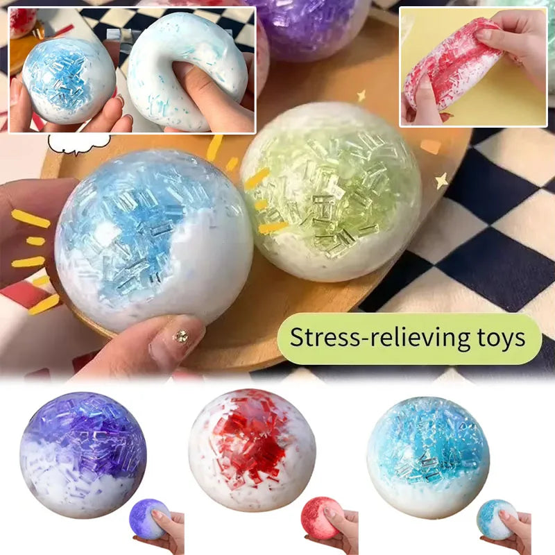 Slow Rising Ice Crackle Ball Squishy Sensory Fidget Toy Sensory Fidget Toy Babs