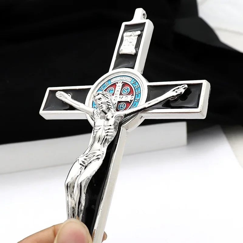 Saint Benedict Crucifix Cross Pendant – Catholic Zinc Alloy Charm Religious Charm Pendant Babs