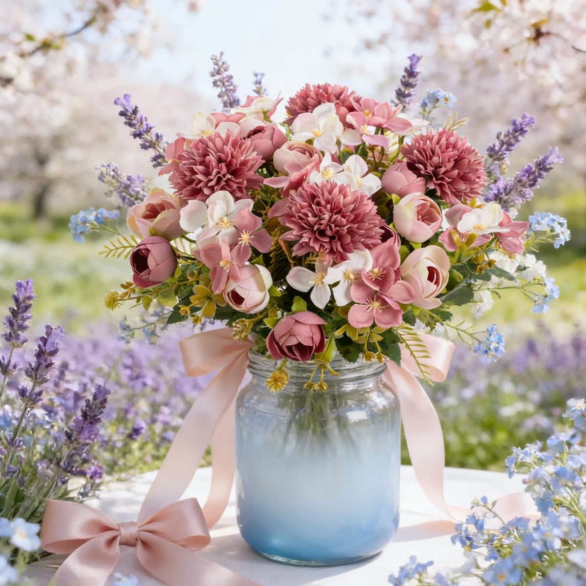 Artificial Silk Hydrangea Flowers for Wedding & Home Décor Artificial Silk Flowers Babs