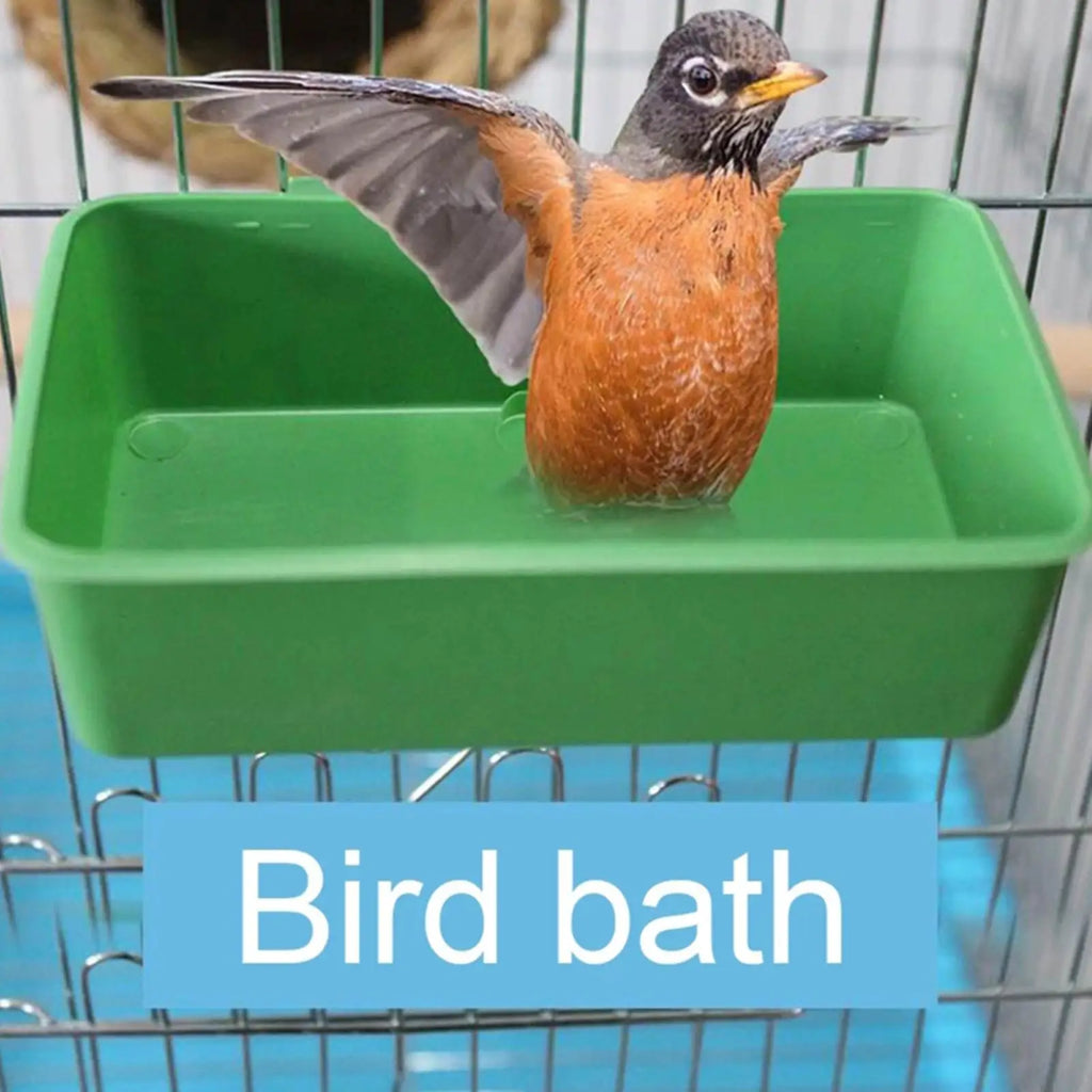 Hanging Bird Bath Tub for Parrots, Parakeets & Small Birds Bird Bath Tub Babs