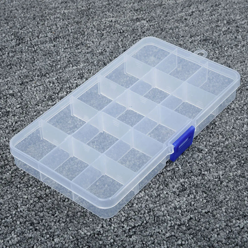 Transparent Plastic Jewelry Organizer Box – 10 to 36 Grids Jewelry Storage Box Babs