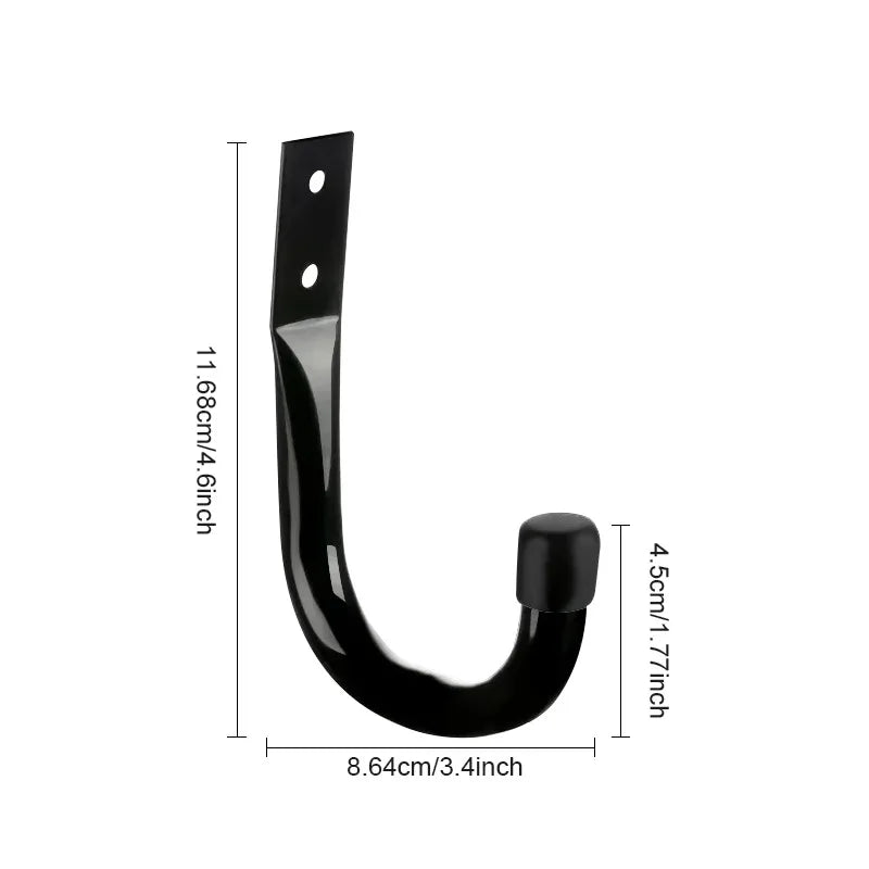 6-Pack Heavy-Duty Garage Wall J-Hooks for Tools & Cords Garage Storage Hooks Babs