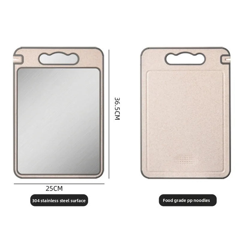 304 Stainless Steel Cutting Board Set – Double-Sided, Anti-Mold Kitchen Cutting Board Babs