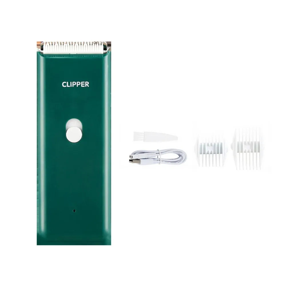 Wireless Dog & Cat Hair Clipper – Low Noise Waterproof Trimmer Pet Grooming Clipper Babs Green