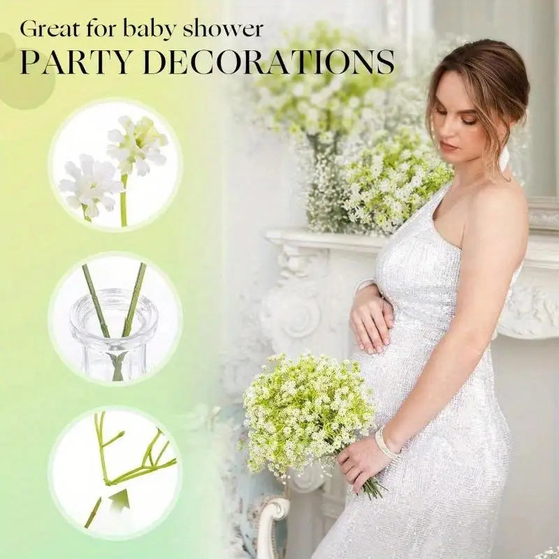 10pcs Artificial Gypsophila Baby's Breath for Wedding Decor Artificial Flowers Babs