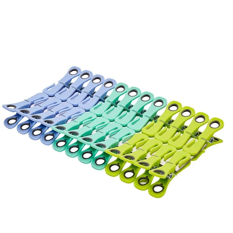 Plastic Clothespins 24-Pack with Storage Box – Non-Slip Clips Laundry Clothespins Babs 24Pcs