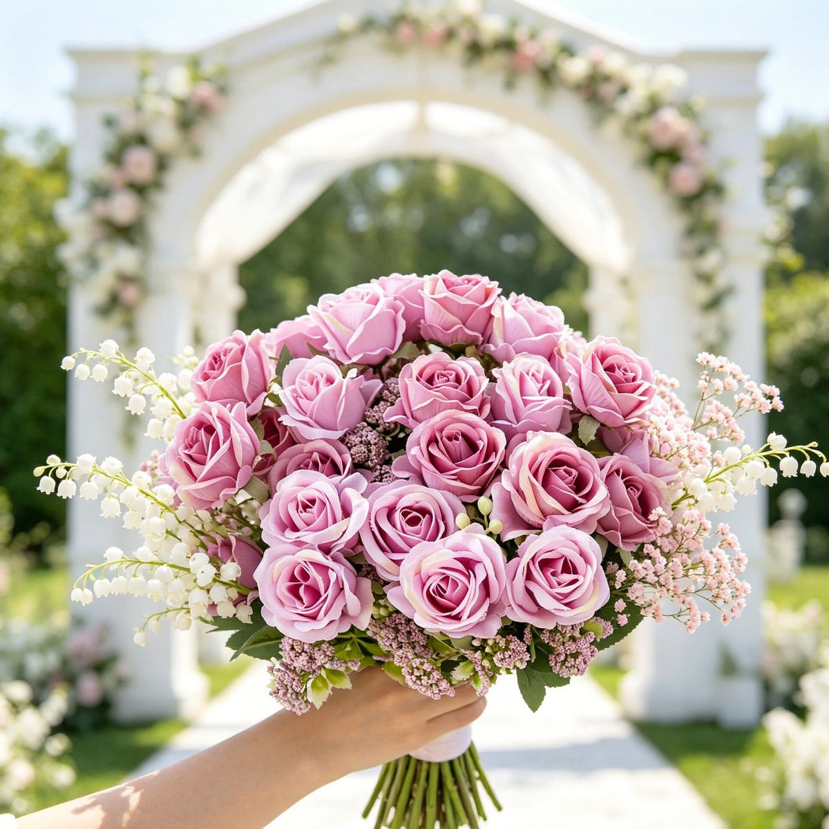 Artificial Silk Roses Bouquet for Wedding & Home Décor Artificial Silk Flowers Babs