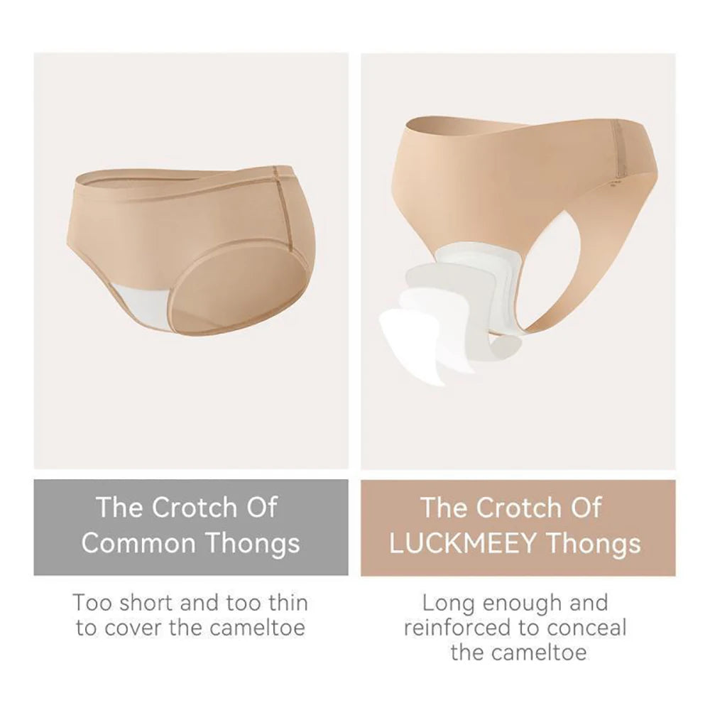 Women's Seamless No-Show Anti Camel Toe Thong Panties Seamless Thong Panties Babs