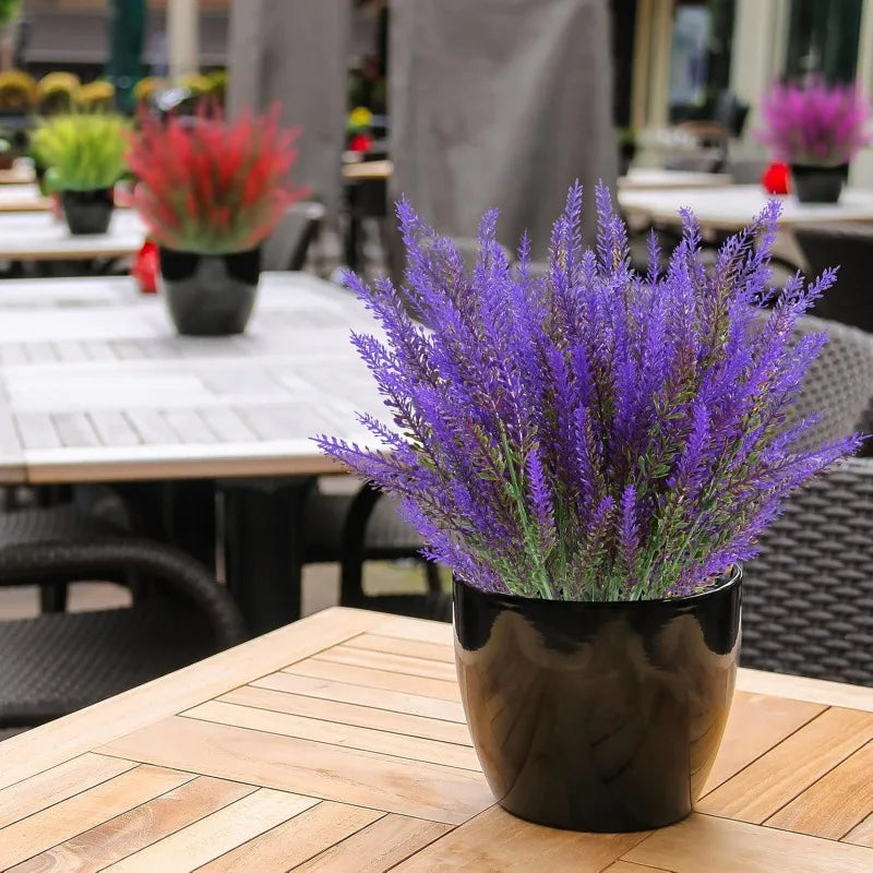 UV Resistant Artificial Lavender Branches – Outdoor Faux Flowers Artificial Flower Branches Babs
