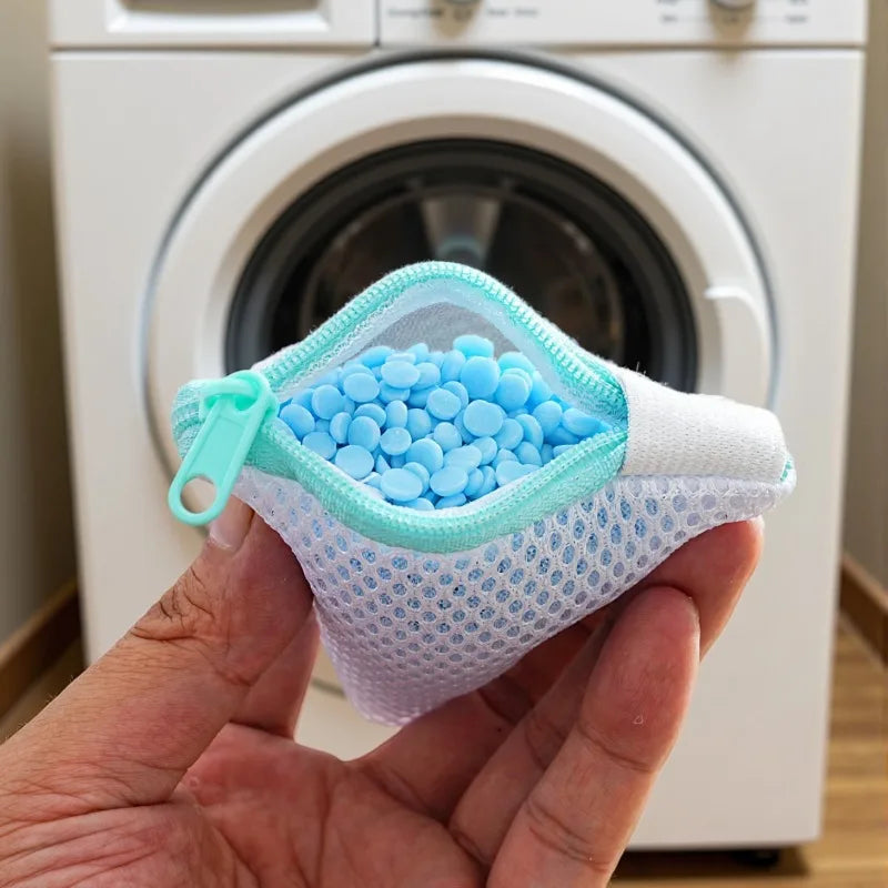 5-Pack Mesh Zipper Laundry Soap Bags – Reusable, Fragrance Bead Ready Laundry Soap Bag Babs