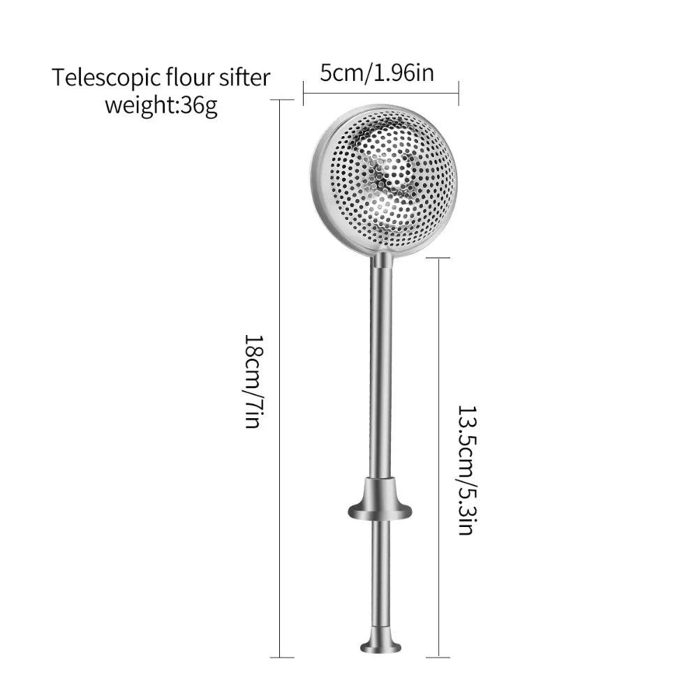 Stainless Steel Press Powder Shaker Sifter | Baking Tool Baking Powder Sifter Babs