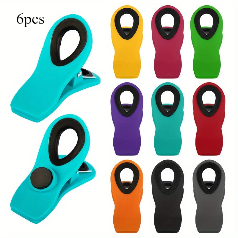 Magnetic Reusable Bag Clips for Food Storage – 3 or 6 Pack Magnetic Bag Clips Babs Random color 6pcs