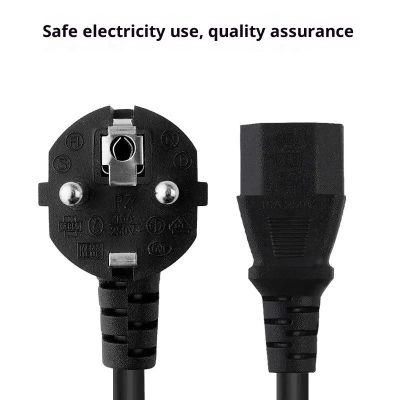 EU Schuko to IEC C13 Power Cord 18AWG 250V 1.2/1.5M EU Power Cord Babs