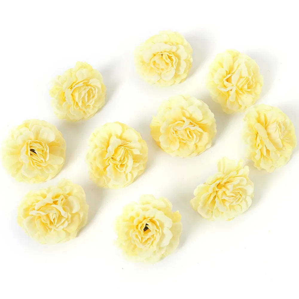 Yellow Silk Artificial Rose Heads – Wedding & Home Décor DIY Artificial Silk Flowers Babs 15 10Pcs