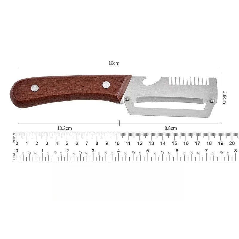 Wooden Handle Stainless Steel Peeler, Slicer & Shredder Vegetable Peeler Shredder Babs