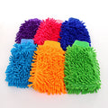 Chenille Car Wash Mitt – Scratch-Free Microfiber Glove Car Wash Mitt Babs random color2pcs
