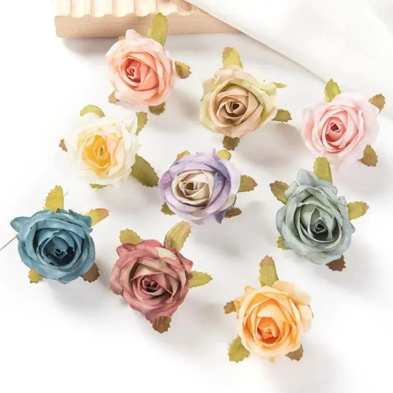 Silk Rose Buds Artificial Flowers 30/100pcs – Wedding & Decor Artificial Silk Flowers Babs MULTI 30pieces