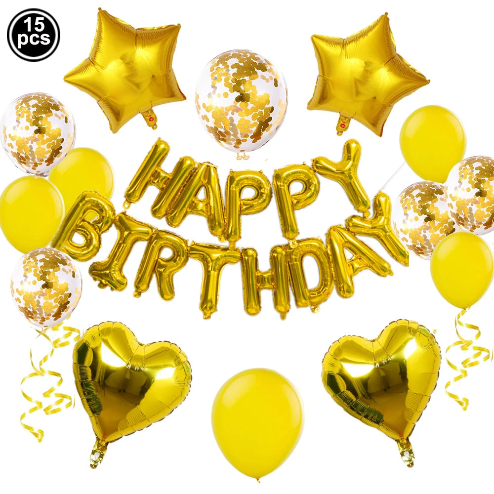 Gradient Rainbow Happy Birthday Foil Letter Balloons Party Decor Foil Letter Balloons Babs Olive As show