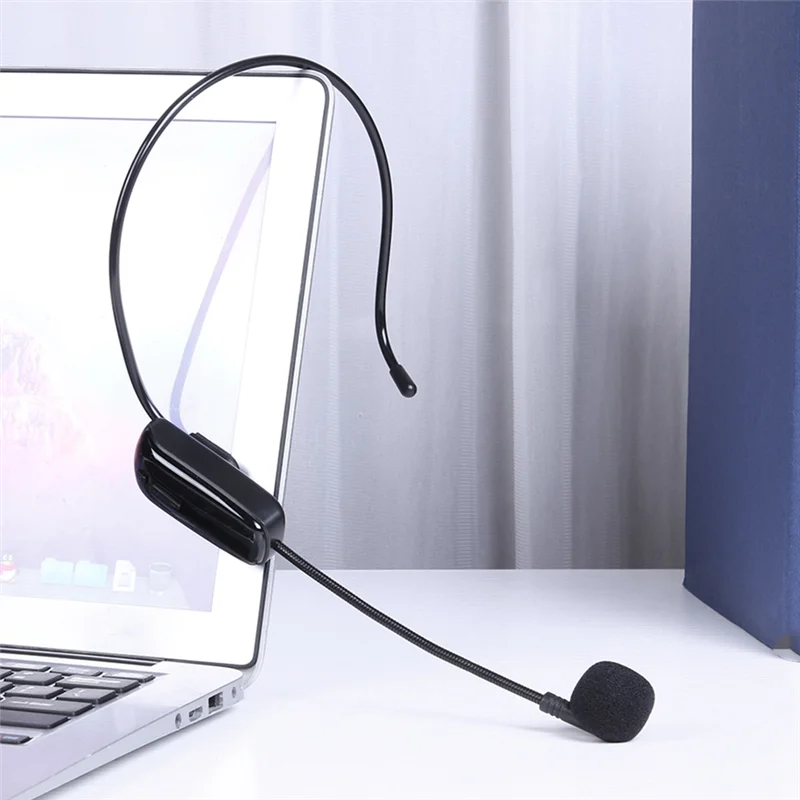 UHF Wireless Headset Condenser Microphone & Receiver Kit Wireless Microphone Kit Babs Black