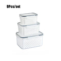 9-Piece Fruit Storage Containers with Colander & Strainer Fruit Storage Containers Babs Grey 9Pcs-set