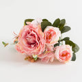 Artificial Silk Rose Peony Bouquet – Wedding & Home Decor Artificial Flower Bouquet Babs Color 3 5 pcs
