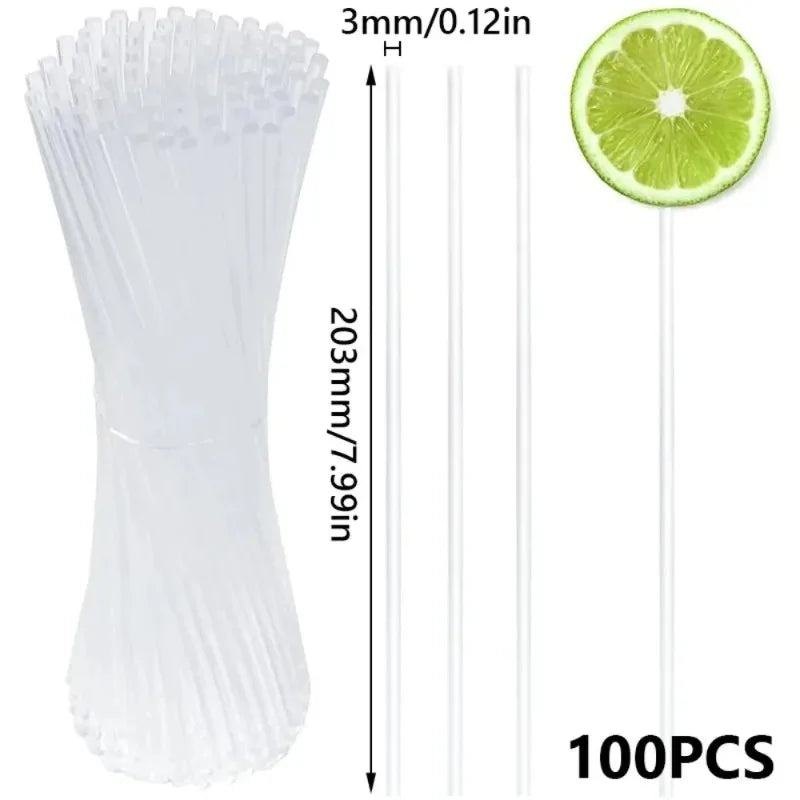100Pcs Clear Acrylic Lollipop & Cake Pop Sticks – Reusable Cake Pop Sticks Babs