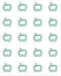 20pcs Apple Shaped Paper Clips – Cute Colored Binder Clips Shaped Paper Clips Babs 20Pcs-green