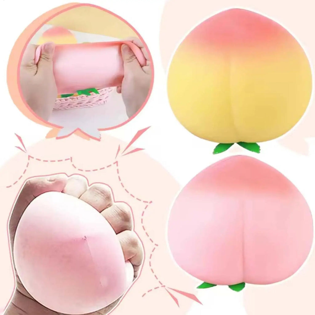 Cartoon Peach Squishy Fidget Toy – Slow Rising Squeeze Ball Squishy Fidget Toy Babs