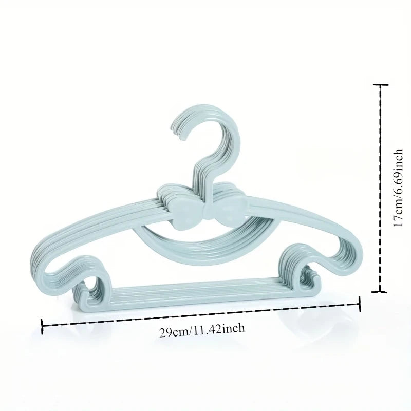 10-Pack Baby Bow Hangers – Non-Slip Ultra-Thin Plastic Hangers Baby Clothing Hangers Babs