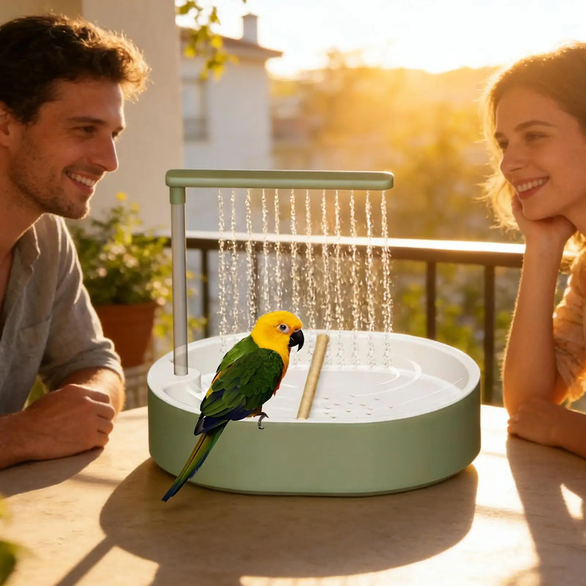USB Electric Bird Bath Cage Basin | Parrot, Cockatiel, Lovebird Electric Bird Bath Babs