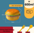 Cute Hamburger Bento Box – Double Tier Kids Lunch Box Kids Bento Lunch Box Babs R