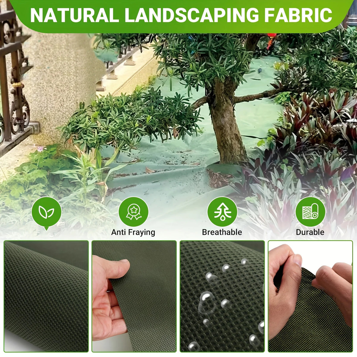 Perforated Weed Barrier Cloth – Breathable Non-Woven Garden Fabric Weed Barrier Fabric Babs
