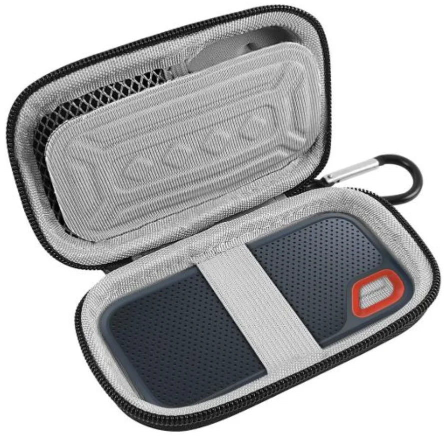 Hard Shell SSD Case for SanDisk Extreme & PRO + Carabiner SSD Protective Case Babs DEEP BLUE