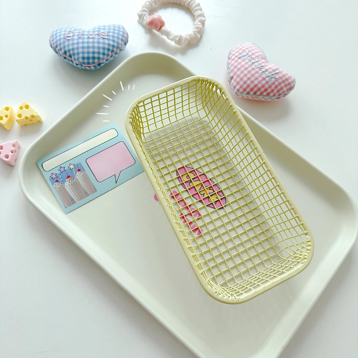 Metal Wire Storage Basket – Desk, Kitchen & Home Organizer Wire Storage Basket Babs YELLOW