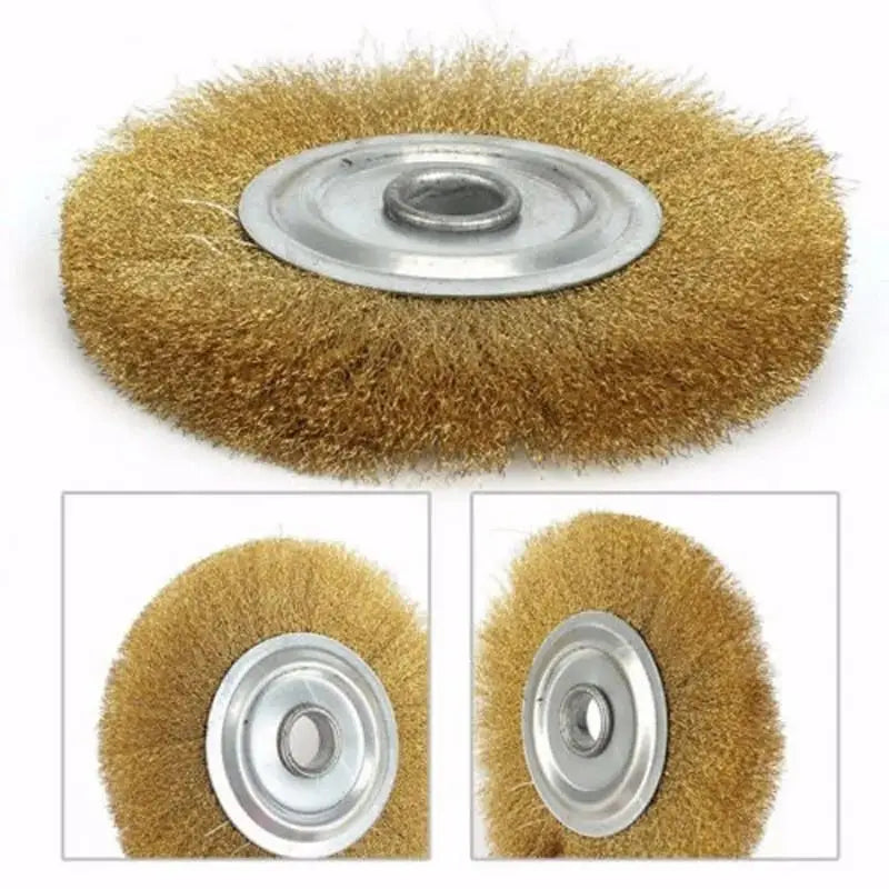 5-Inch 125mm Copper Wire Brush Wheel for Bench Grinder Wire Brush Wheel Babs