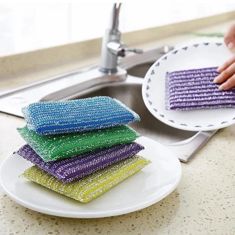 Kitchen Scrub Sponges – Dual-Sided Metal Wire Scouring Pads 8-Pack Kitchen Scrub Sponges Babs