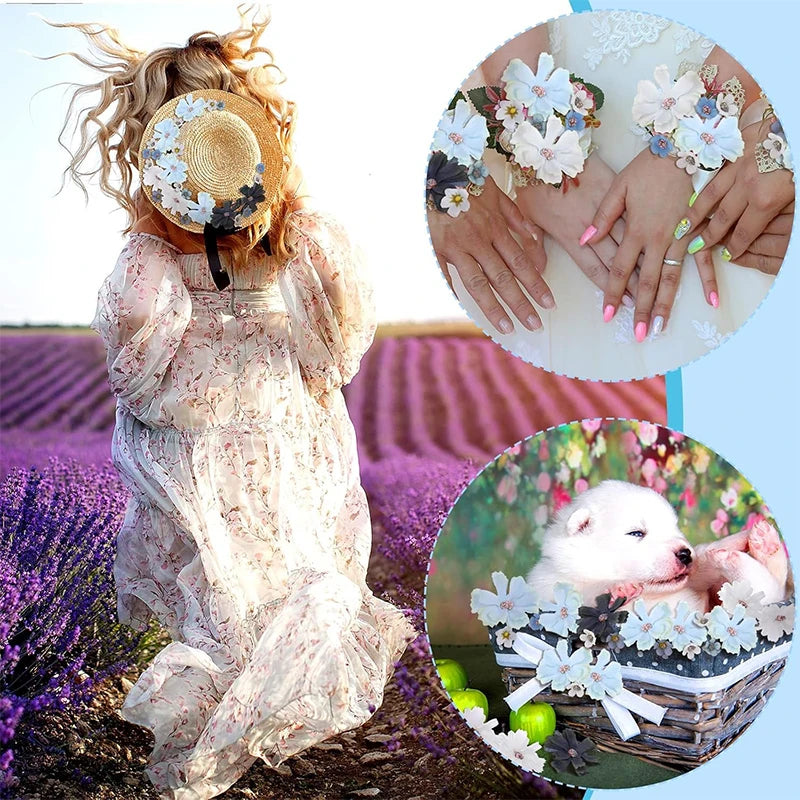 50–120 Pcs Silk Artificial Daisy Flower Heads – DIY Wreath Decor Artificial Flower Heads Babs